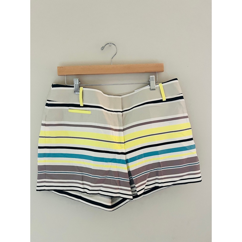 LOFT The Riviera Short Size 12 Multi Color Striped Cotton 4 Inch Inseam NEW
